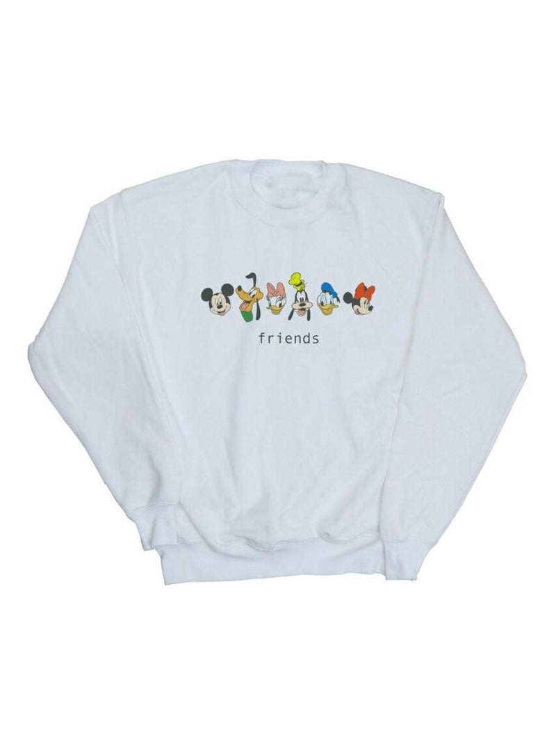 Disney - Sweat MICKEY MOUSE AND FRIENDS Blanc - Kiabi