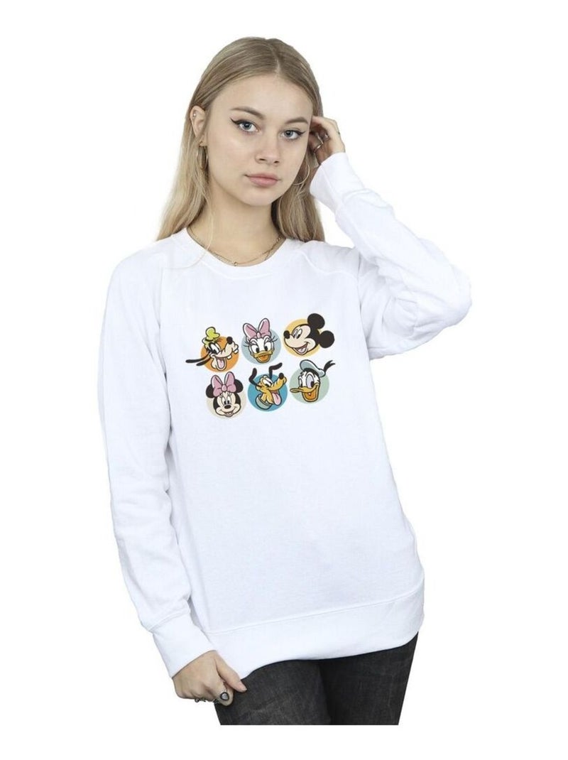 Disney - Sweat MICKEY MOUSE AND FRIENDS Blanc - Kiabi