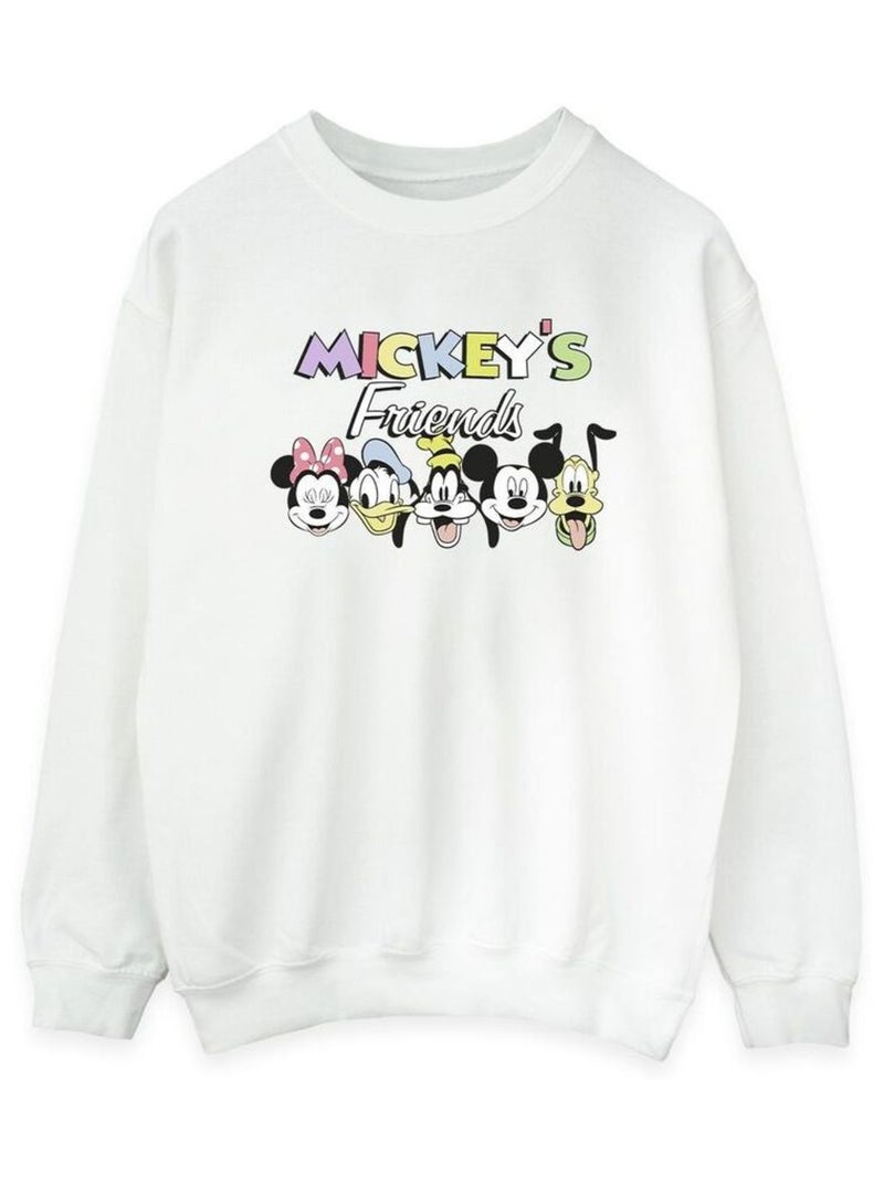 Disney - Sweat MICKEY MOUSE AND FRIENDS Blanc - Kiabi