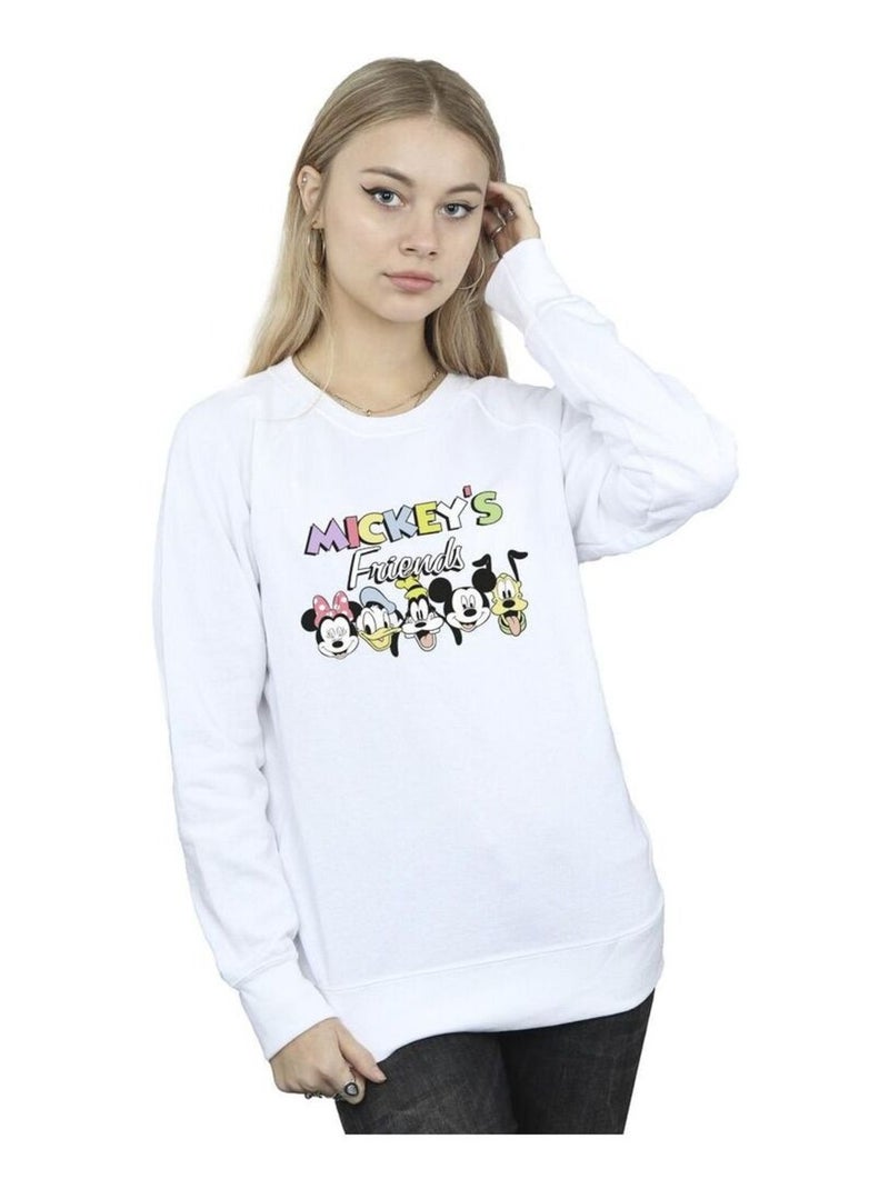 Disney - Sweat MICKEY MOUSE AND FRIENDS Blanc - Kiabi