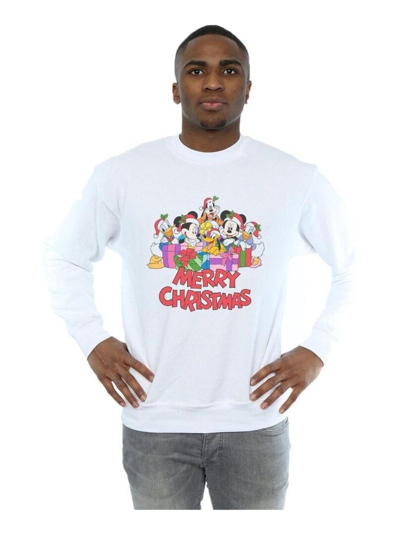 Disney - Sweat MICKEY MOUSE AND FRIENDS Blanc - Kiabi