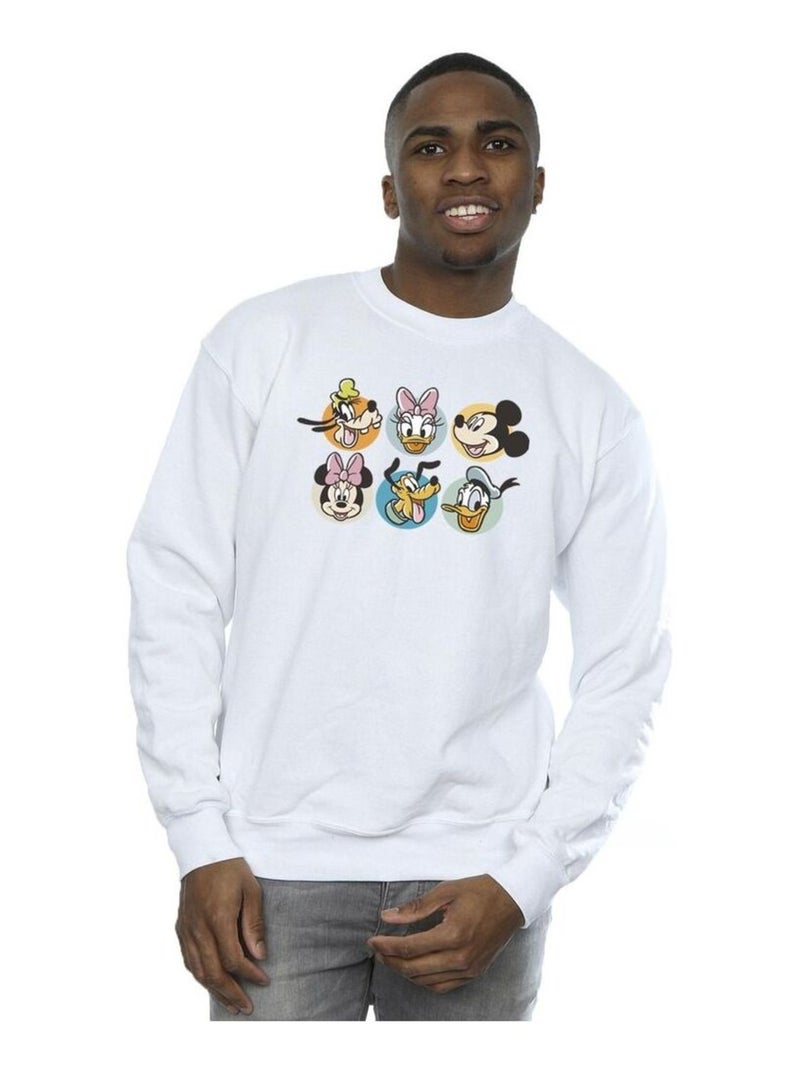 Disney - Sweat MICKEY MOUSE AND FRIENDS Blanc - Kiabi