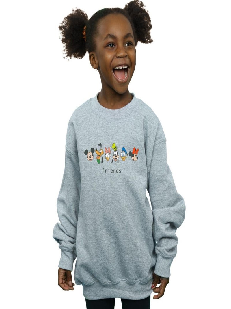 Disney - Sweat MICKEY MOUSE AND FRIENDS Gris chiné - Kiabi