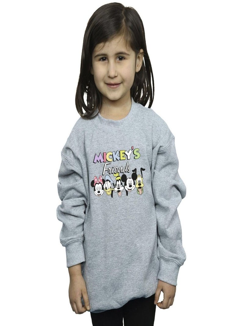 Disney - Sweat MICKEY MOUSE AND FRIENDS Gris chiné - Kiabi