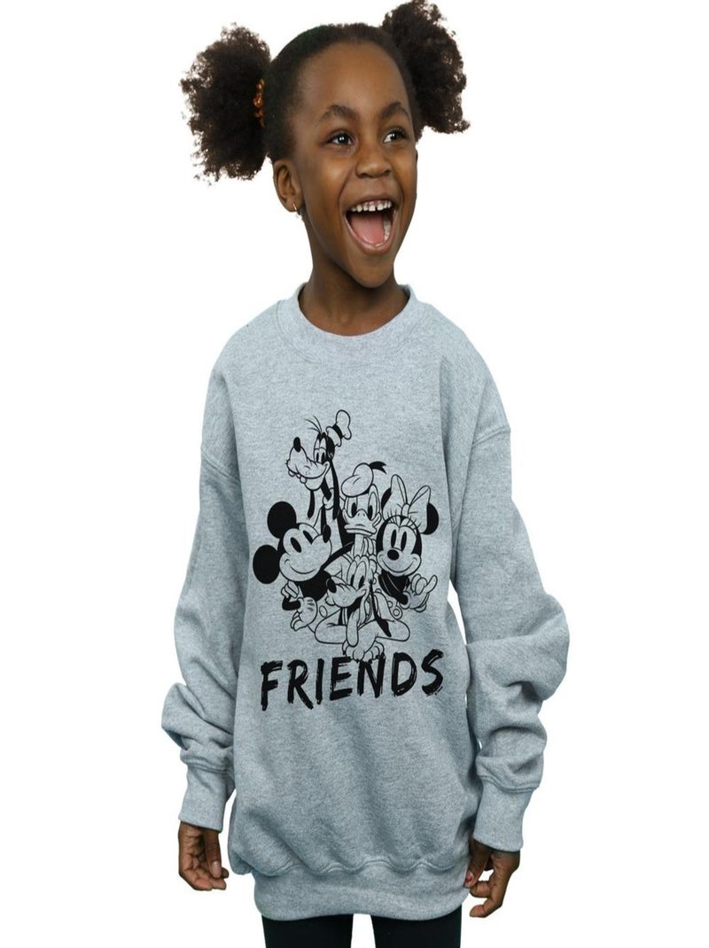 Disney - Sweat MICKEY MOUSE AND FRIENDS Gris chiné - Kiabi
