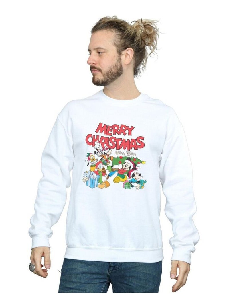 Disney - Sweat MICKEY MOUSE AND FRIENDSWINTER Wish: Asha et la Bonne ÉtoileES Blanc - Kiabi