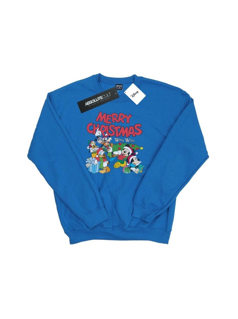 Disney - Sweat MICKEY MOUSE AND FRIENDSWINTER Wish: Asha et la Bonne ÉtoileES Bleu roi - Kiabi