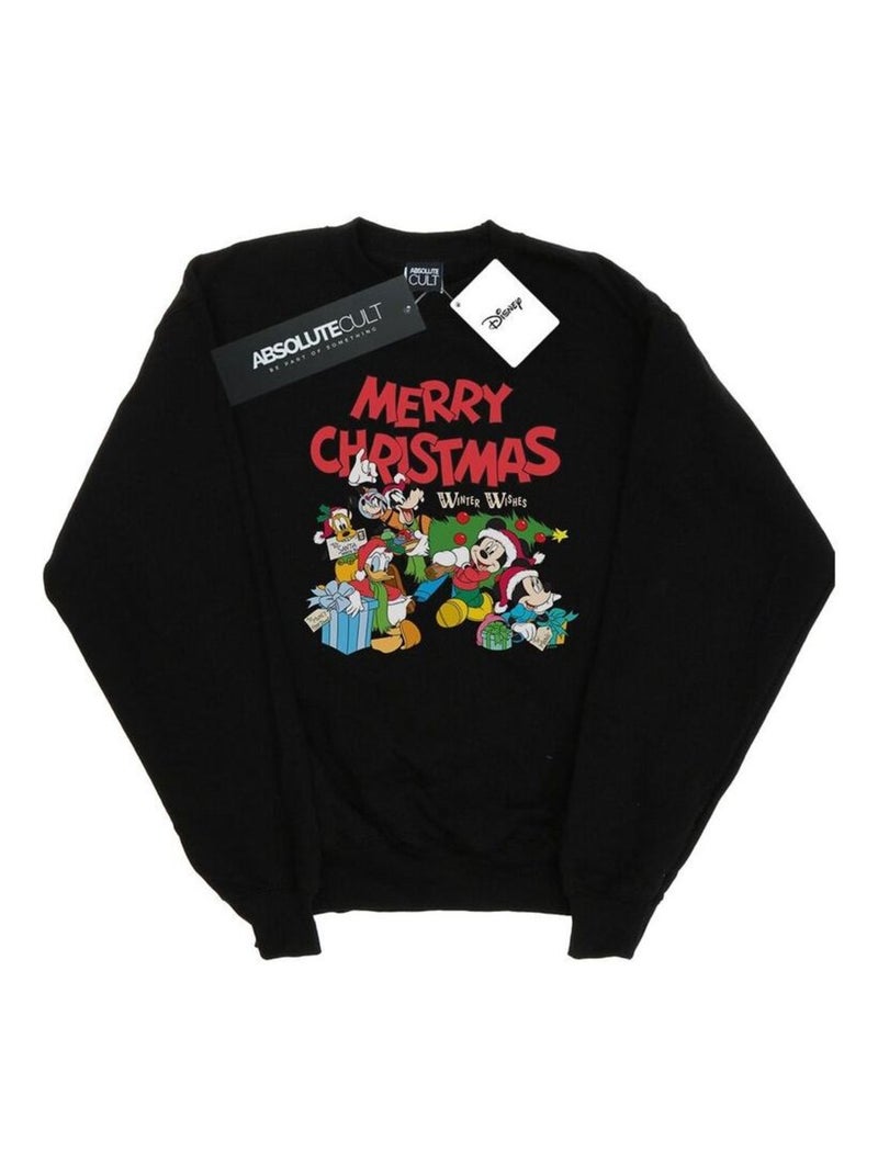 Disney - Sweat MICKEY MOUSE AND FRIENDSWINTER Wish: Asha et la Bonne ÉtoileES Noir - Kiabi