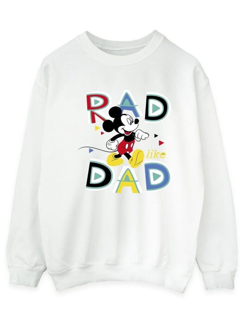 Disney - Sweat MICKEY MOUSE RAD DAD Blanc - Kiabi