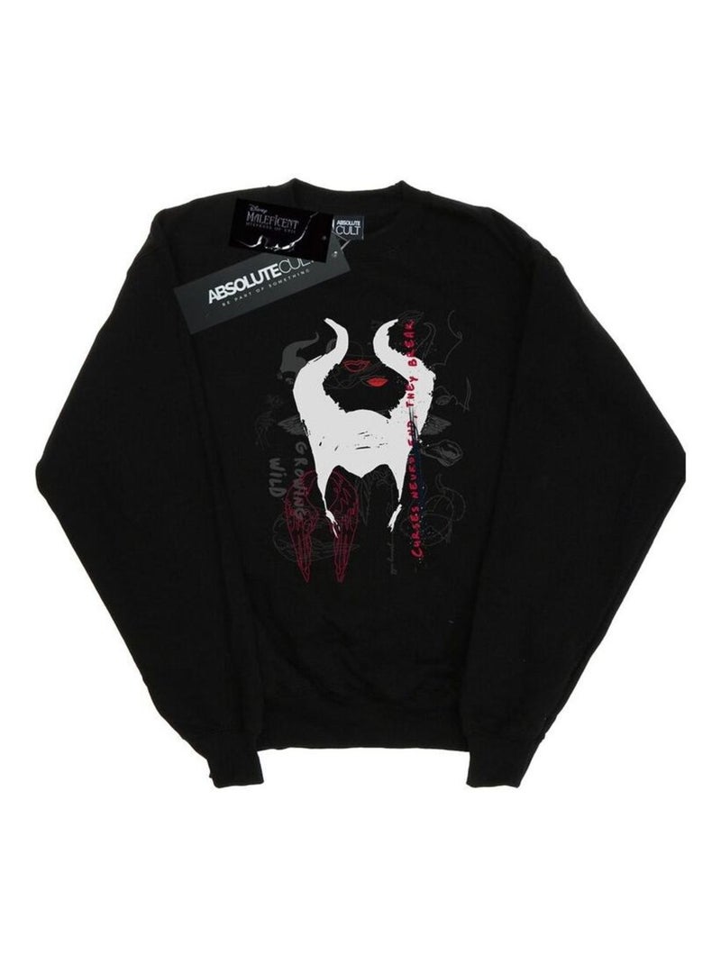 Disney - Sweat MISTRESS OF EVIL GROWING WILD HORNS Noir - Kiabi