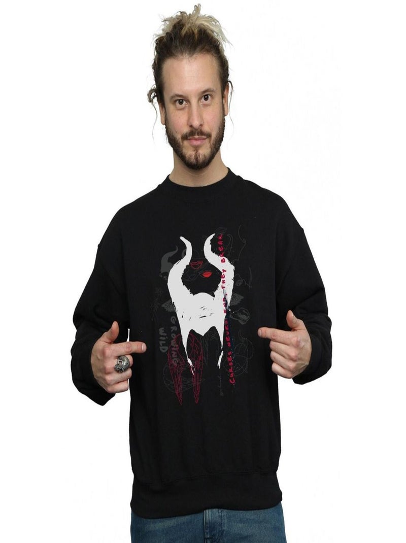 Disney - Sweat MISTRESS OF EVIL GROWING WILD HORNS Noir - Kiabi