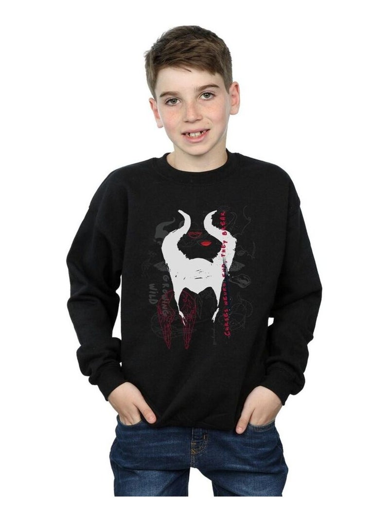Disney - Sweat MISTRESS OF EVIL GROWING WILD HORNS Noir - Kiabi