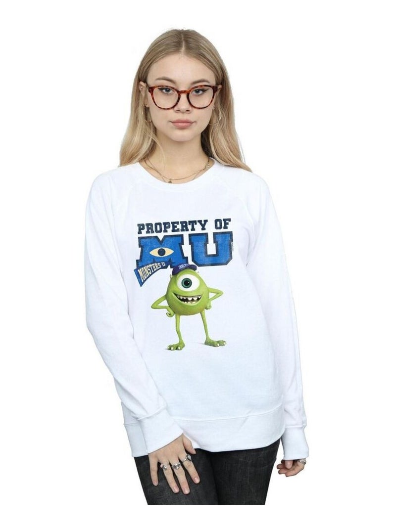 Disney - Sweat MONSTERS UNIVERSÇaY PROPERTY OF MU Blanc - Kiabi