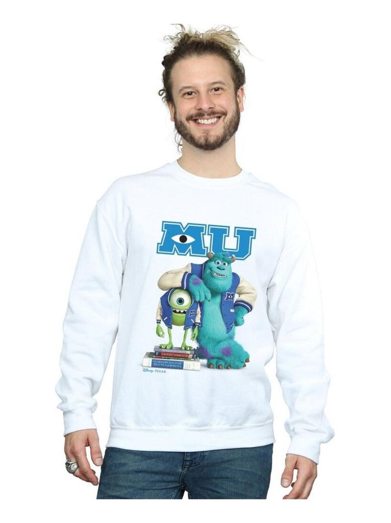 Disney - Sweat MONSTERS UNIVERSITY Blanc - Kiabi