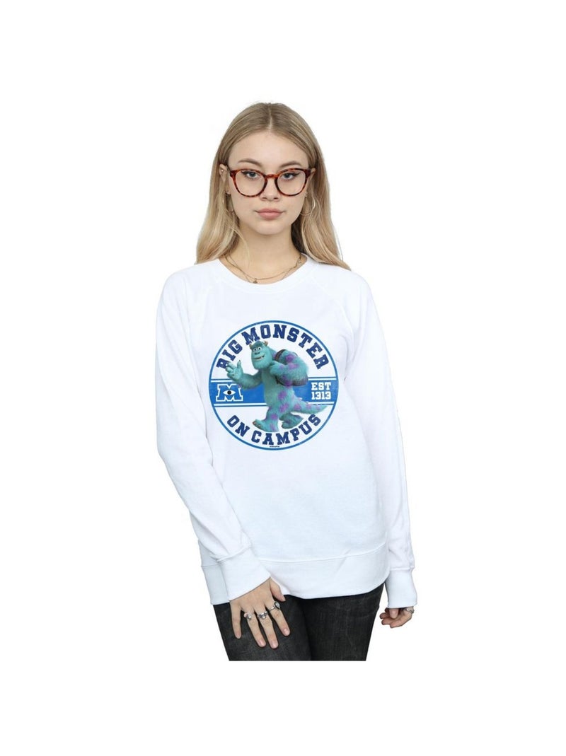 Disney - Sweat MONSTERS UNIVERSITY MONSTER ON CAMPUS Blanc - Kiabi