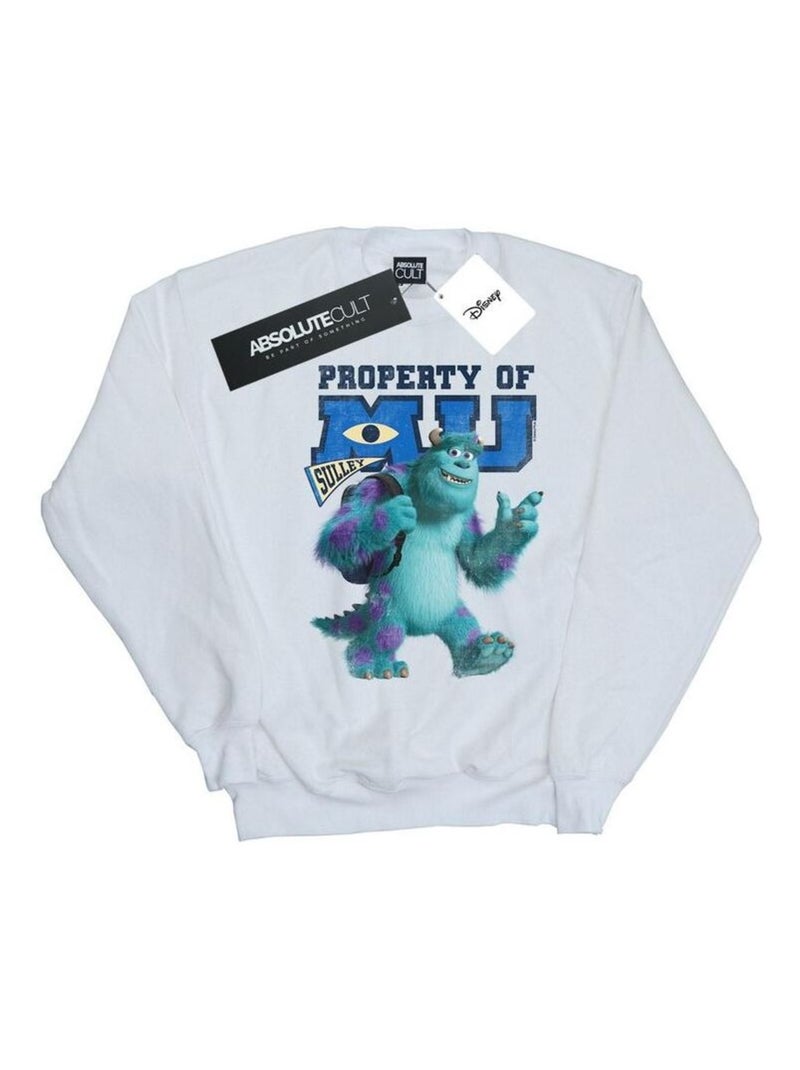 Disney - Sweat MONSTERS UNIVERSITY PROPERTY OF MU Blanc - Kiabi