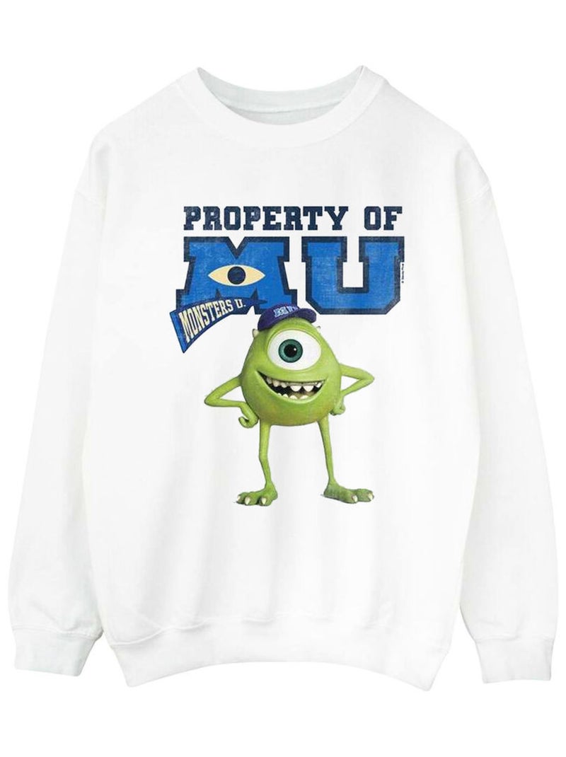 Disney - Sweat MONSTERS UNIVERSITY PROPERTY OF MU Blanc - Kiabi