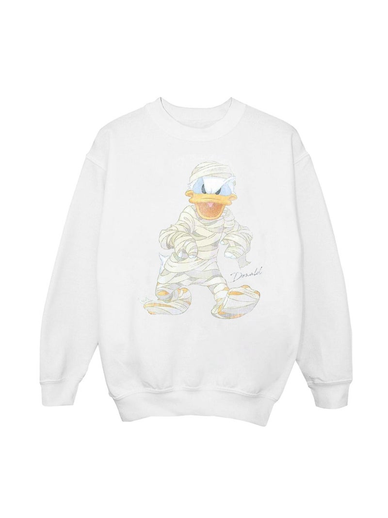 Disney - Sweat motif Donald Duck motif/style Momie Blanc - Kiabi