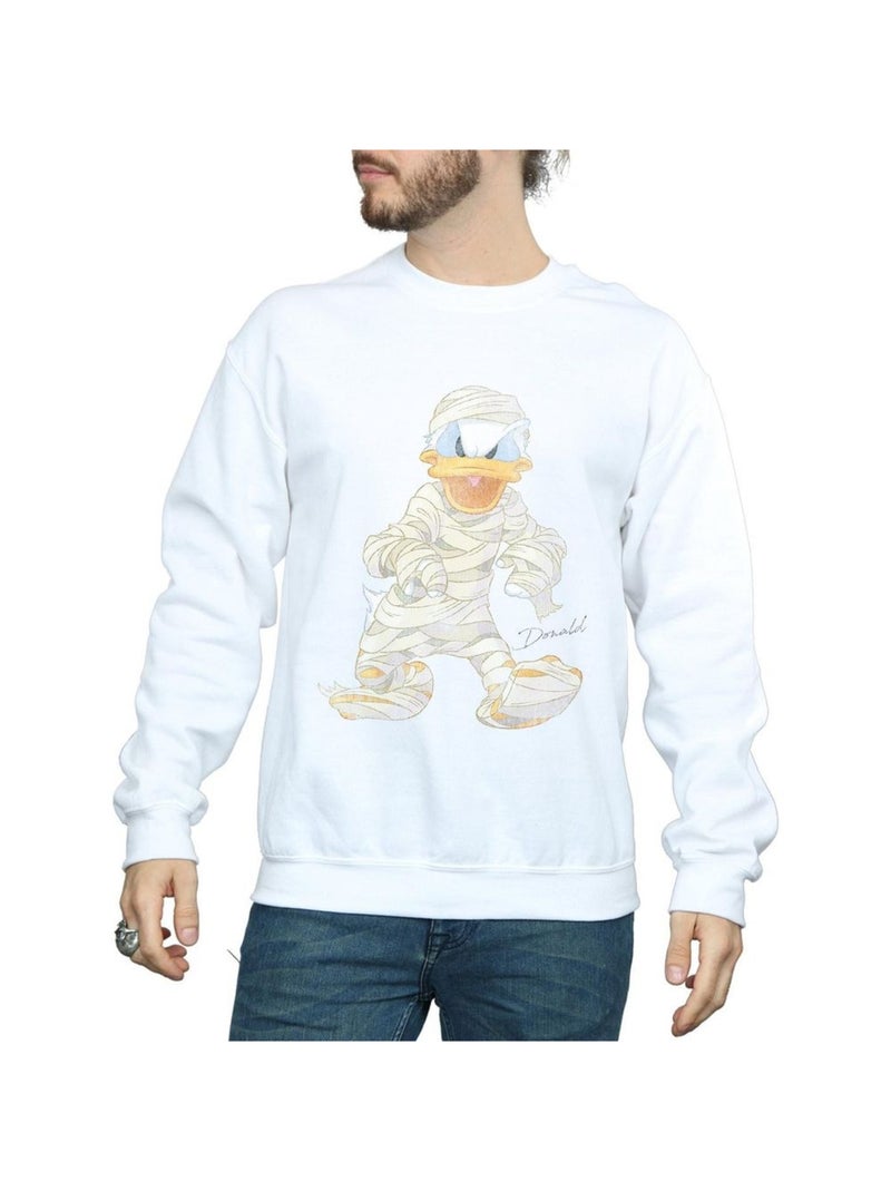 Disney - Sweat motif Donald Duck motif/style Momie Blanc - Kiabi
