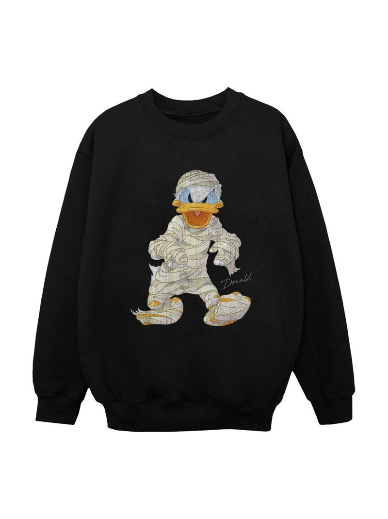 Disney - Sweat motif Donald Duck motif/style Momie Noir - Kiabi