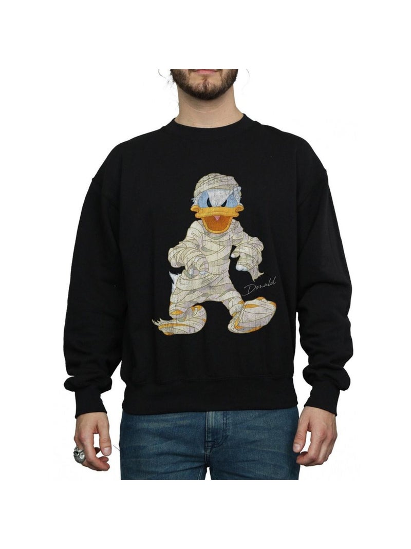 Disney - Sweat motif Donald Duck motif/style Momie Noir - Kiabi