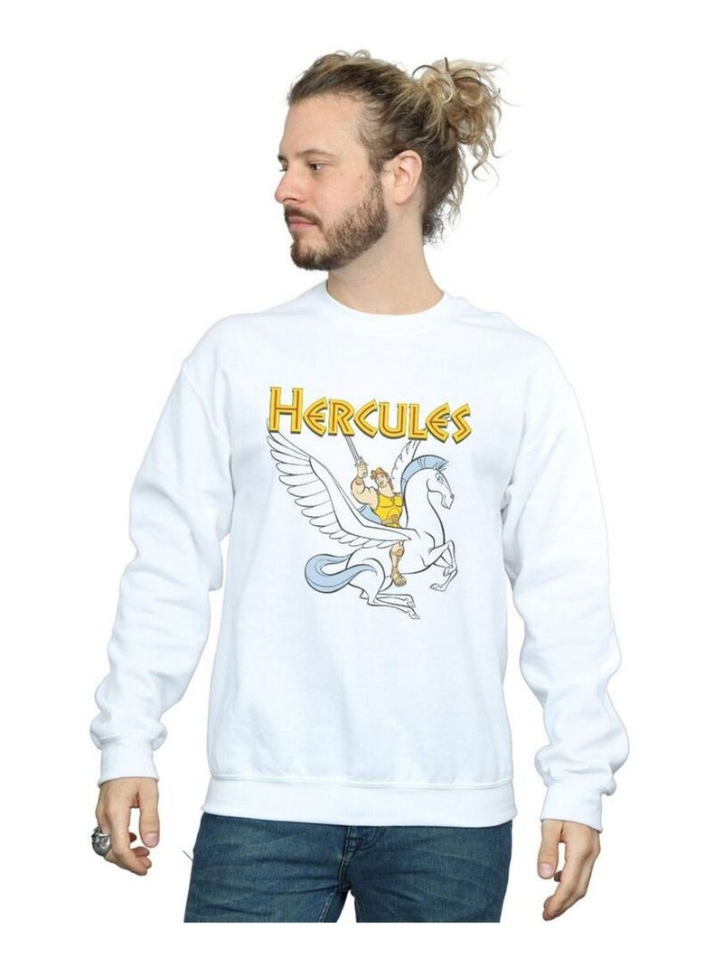 Disney - Sweat motif Hercule et Pégase Blanc - Kiabi