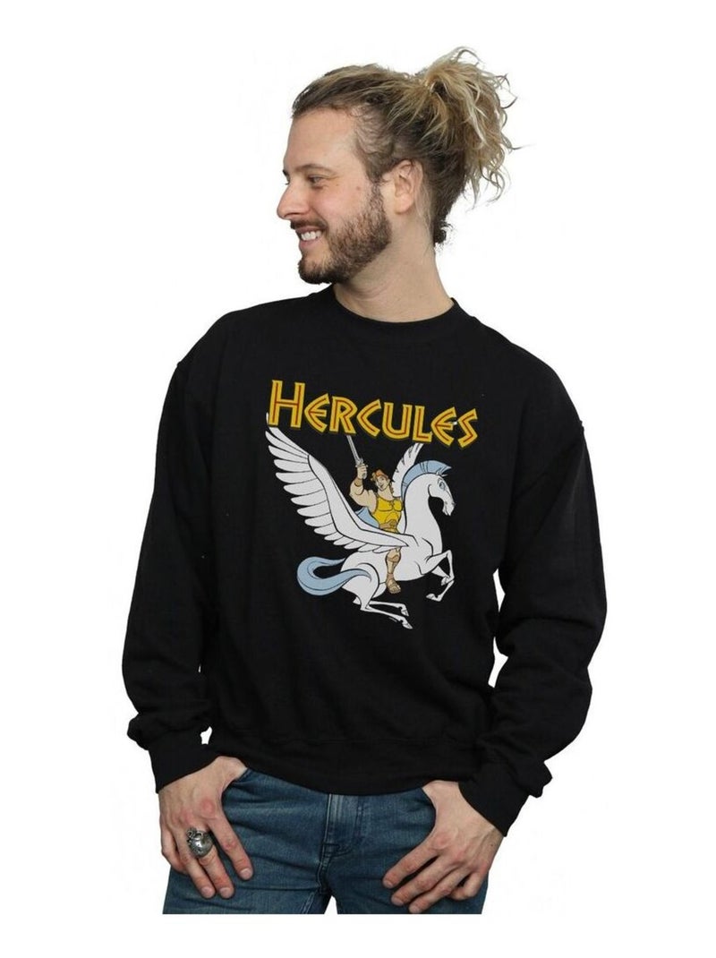 Disney - Sweat motif Hercule et Pégase Noir - Kiabi