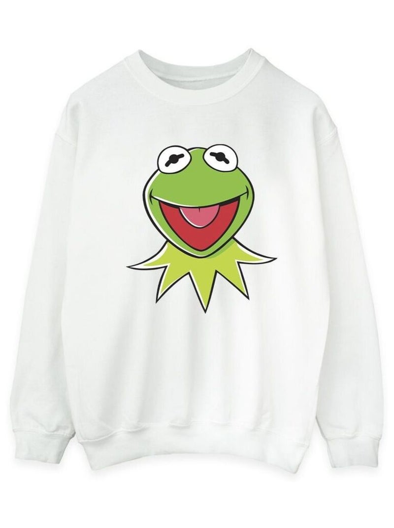 Disney - Sweat motif Kermit la grenouille motif/style Tête MUPPETS Blanc - Kiabi