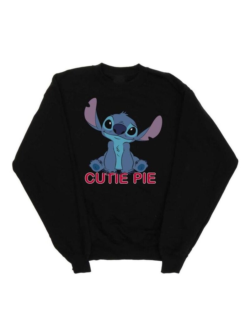 Disney - Sweat motif Lilo et Stitch CUTIE PIE Noir - Kiabi