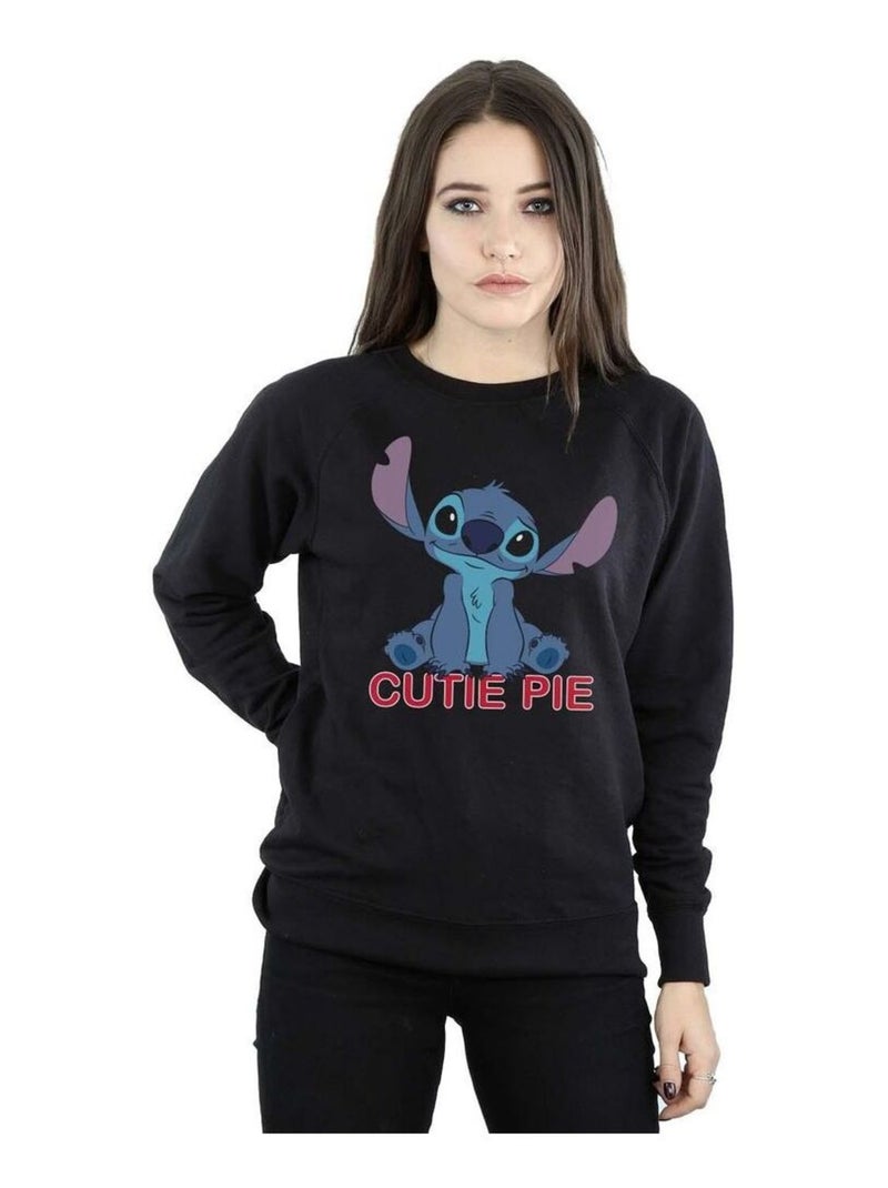 Disney - Sweat motif Lilo et Stitch CUTIE PIE Noir - Kiabi