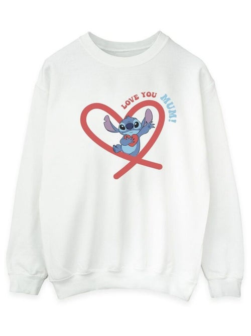 Disney - Sweat motif Lilo et Stitch LOVE YOU MUM - Kiabi Disney - Sweat motif Lilo et Stitch LOVE YOU MUM - Kiabi