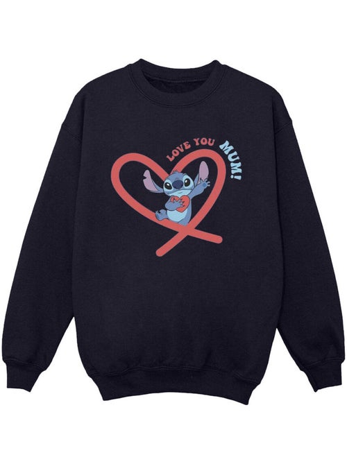 Disney - Sweat motif Lilo et Stitch LOVE YOU MUM - Kiabi Disney - Sweat motif Lilo et Stitch LOVE YOU MUM - Kiabi