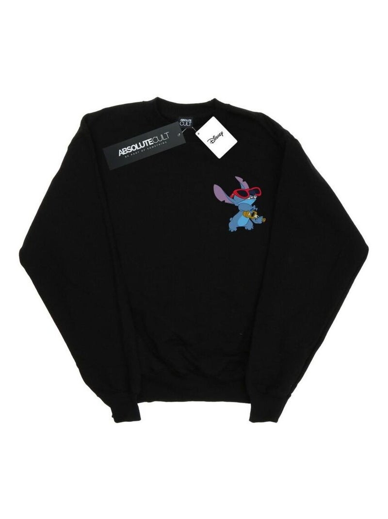 Disney - Sweat motif Lilo et Stitch motif/style Guitare Noir - Kiabi