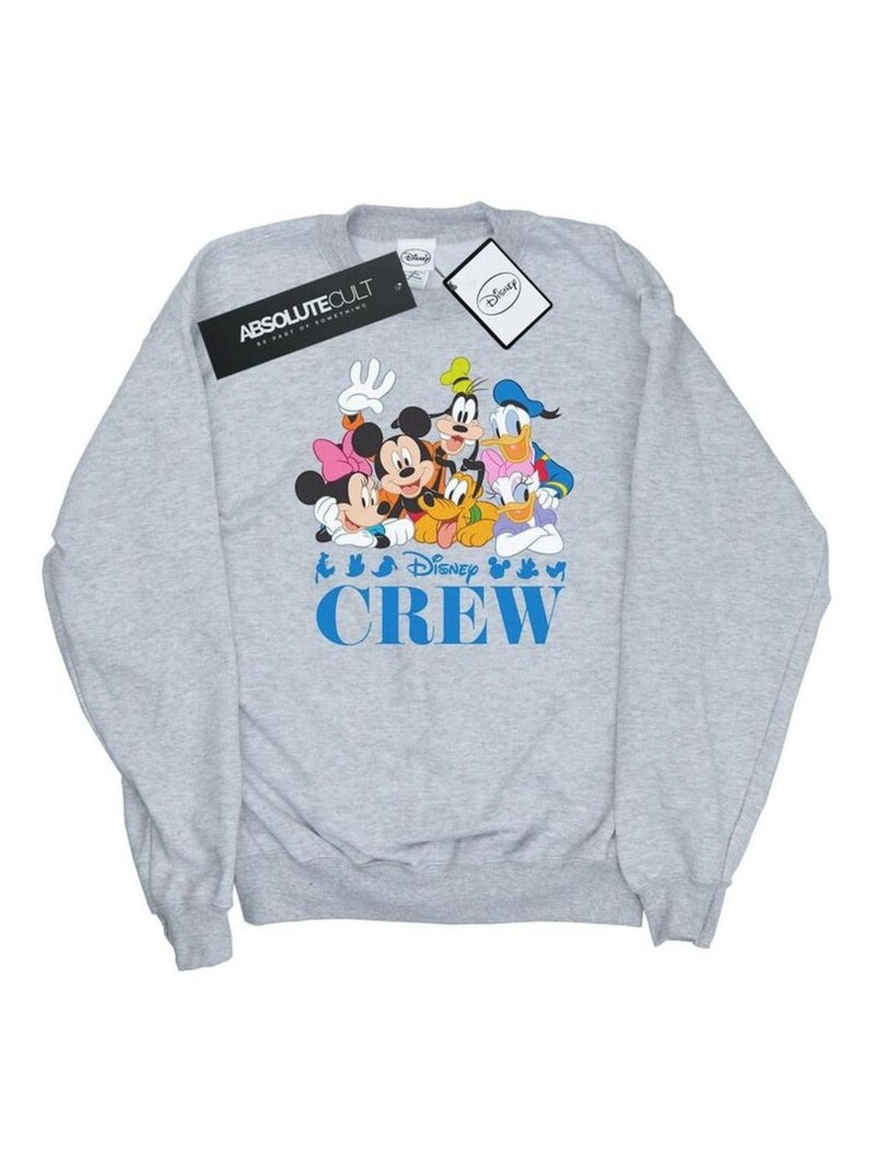 Disney - Sweat motif Mickey Mouse DISNEY FRIENDS Gris chiné - Kiabi