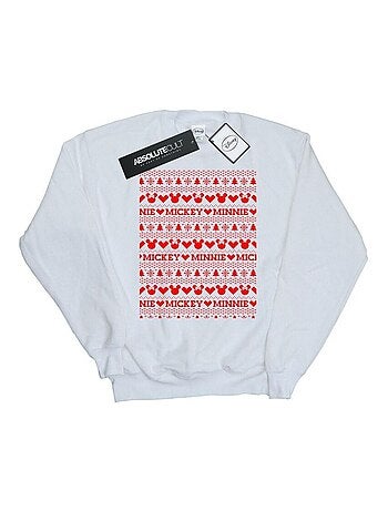 Disney - Sweat motif Mickey Mouse et Minnie Mouse motif/style Noël festif