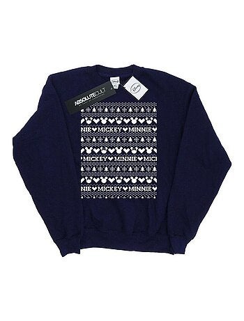 Disney - Sweat motif Mickey Mouse et Minnie Mouse motif/style Noël festif