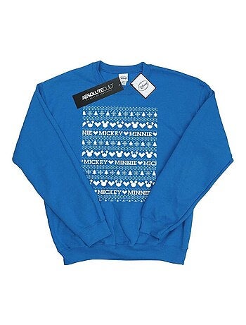 Disney - Sweat motif Mickey Mouse et Minnie Mouse motif/style Noël festif