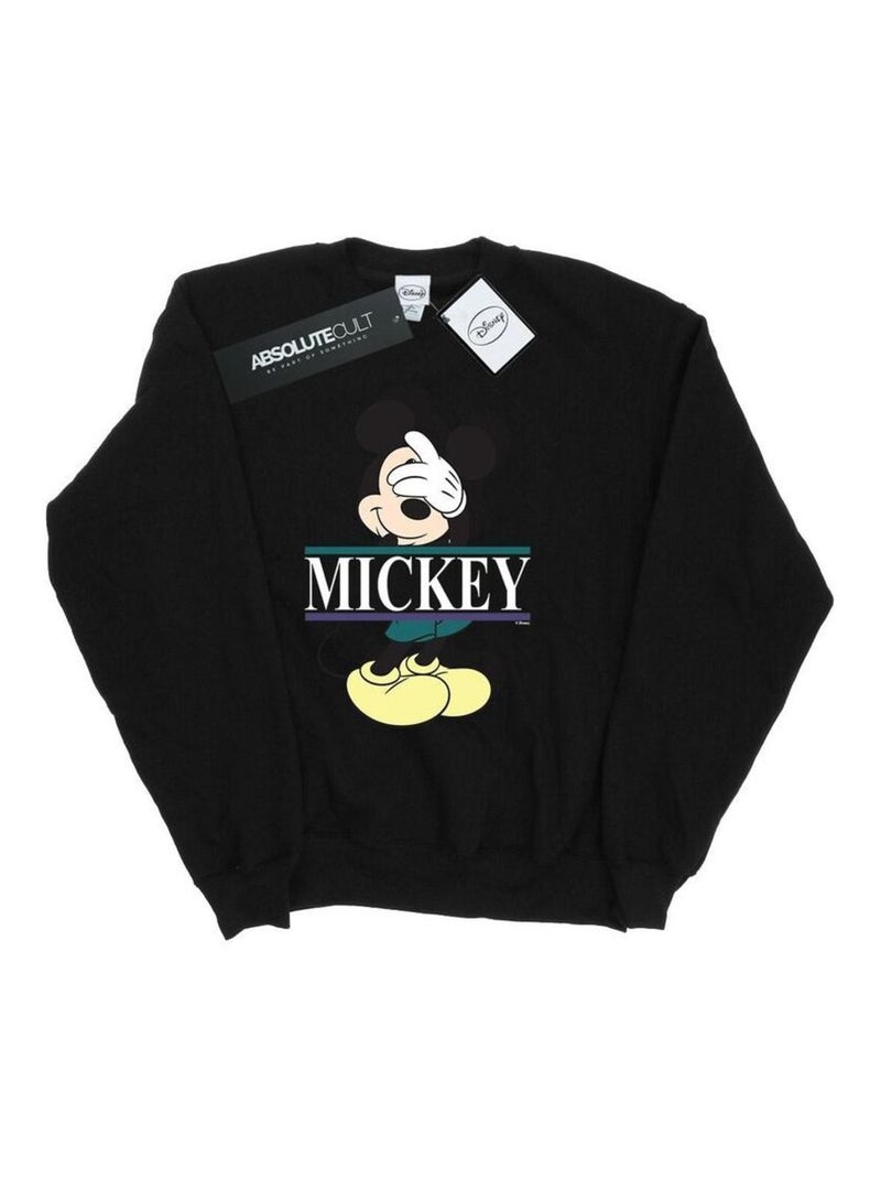 Disney - Sweat motif Mickey Mouse motif/style Lettres Noir - Kiabi