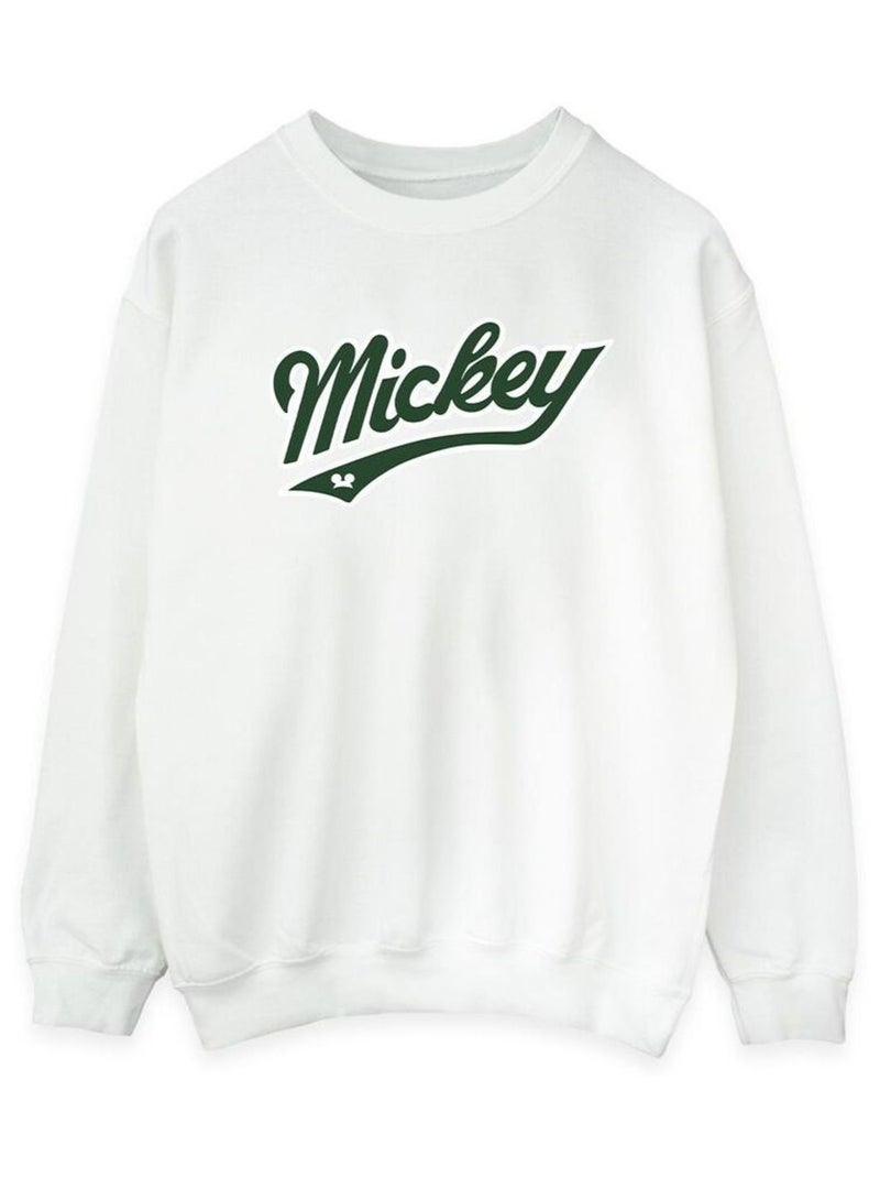 Disney - Sweat motif Mickey Mouse motif/style Vif Blanc - Kiabi