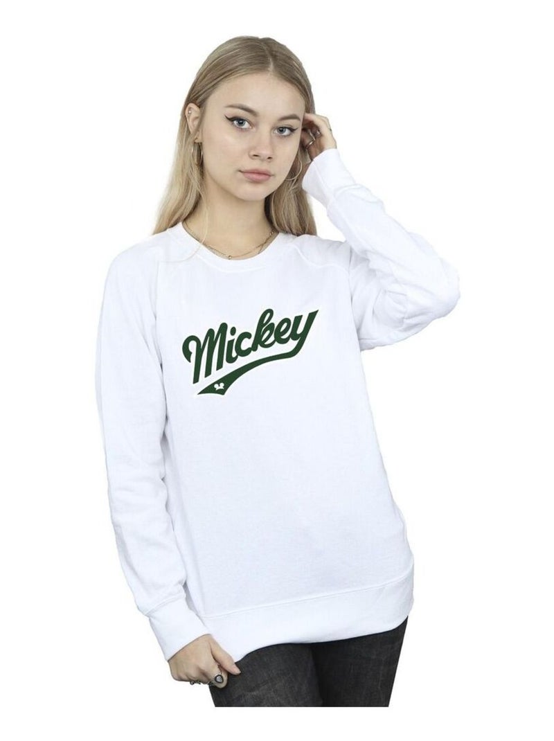 Disney - Sweat motif Mickey Mouse motif/style Vif Blanc - Kiabi