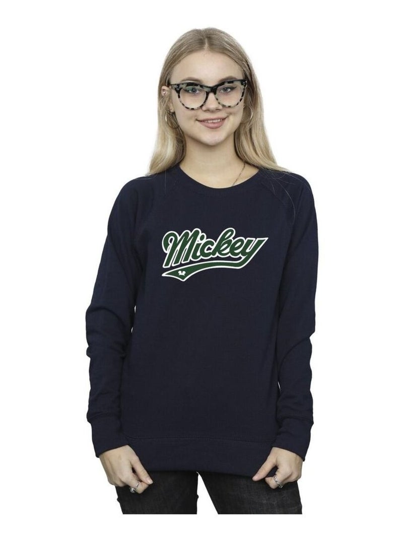 Disney - Sweat motif Mickey Mouse motif/style Vif Bleu marine - Kiabi