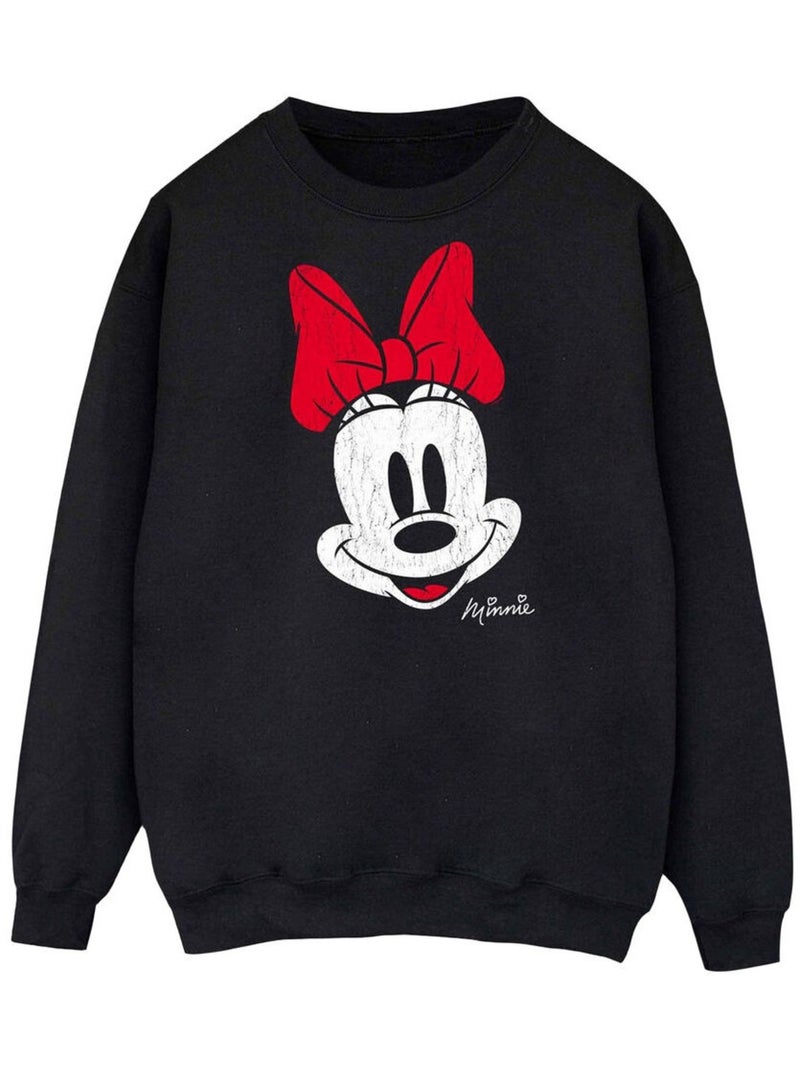 Disney - Sweat motif Minnie Mouse motif/style visage (Minnie Mouse) Noir - Kiabi