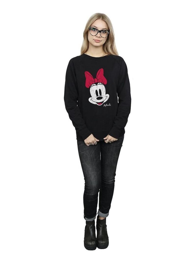 Disney - Sweat motif Minnie Mouse motif/style visage (Minnie Mouse) Noir - Kiabi