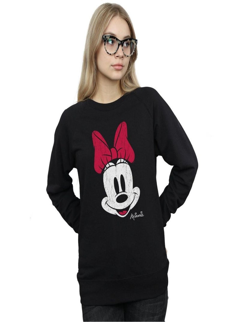 Disney - Sweat motif Minnie Mouse motif/style visage (Minnie Mouse) Noir - Kiabi