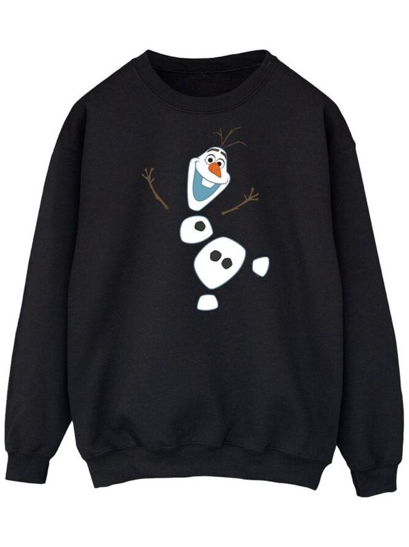 Disney - Sweat motif Olaf motif/style Déconstruit La Reine des Neiges Noir - Kiabi
