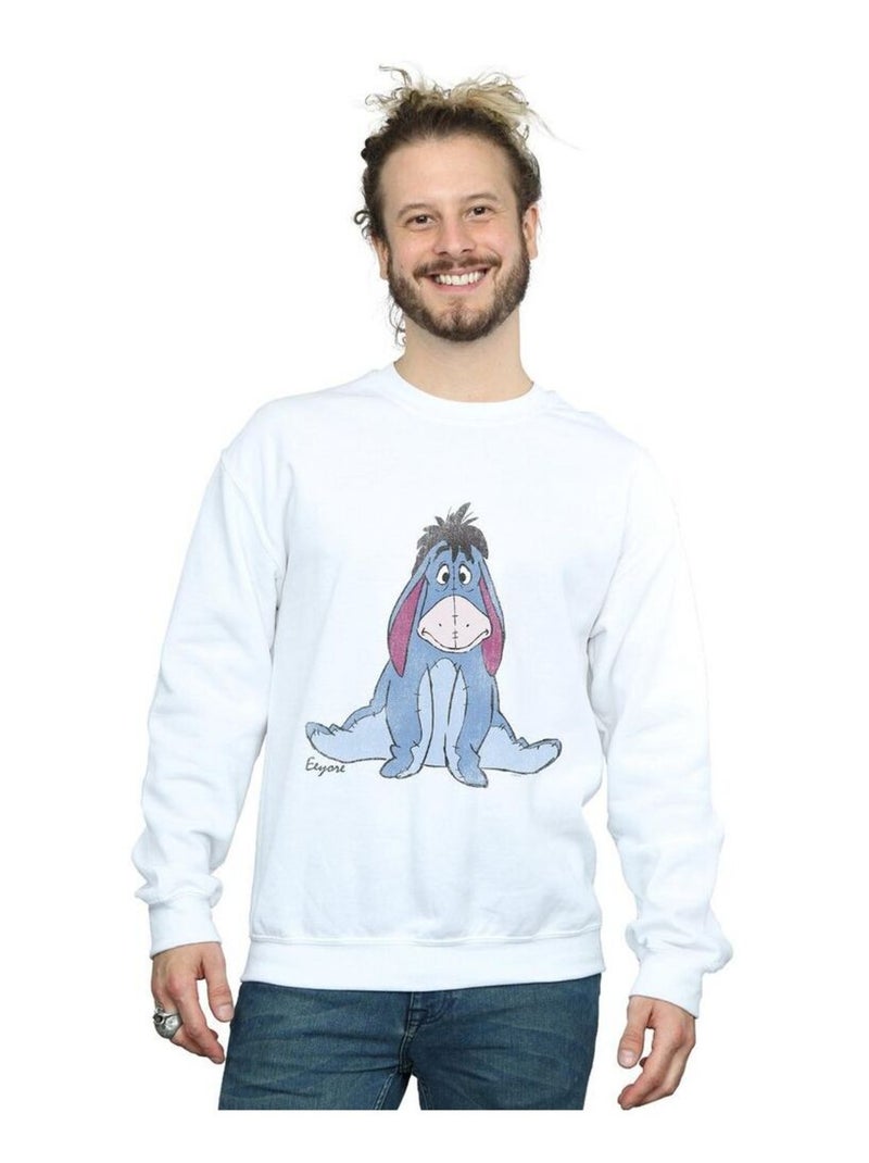 Disney - Sweat motif Winnie l'ourson et Bourriquet motif/style classique Blanc - Kiabi