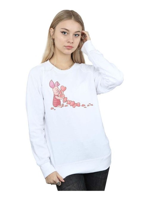 Disney - Sweat motif Winnie l'ourson et Porcinet CHAIN OF HEARTS - Kiabi