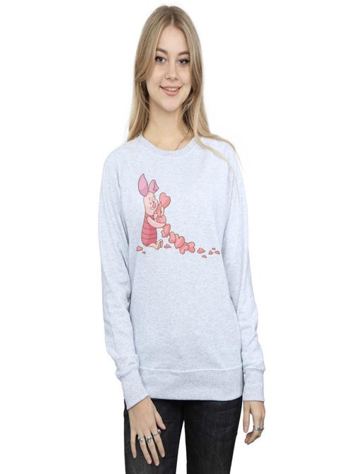 Disney - Sweat motif Winnie l'ourson et Porcinet CHAIN OF HEARTS - Kiabi