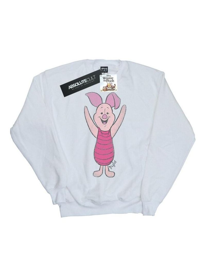 Disney - Sweat motif Winnie l'ourson et Porcinet motif/style classique Blanc - Kiabi