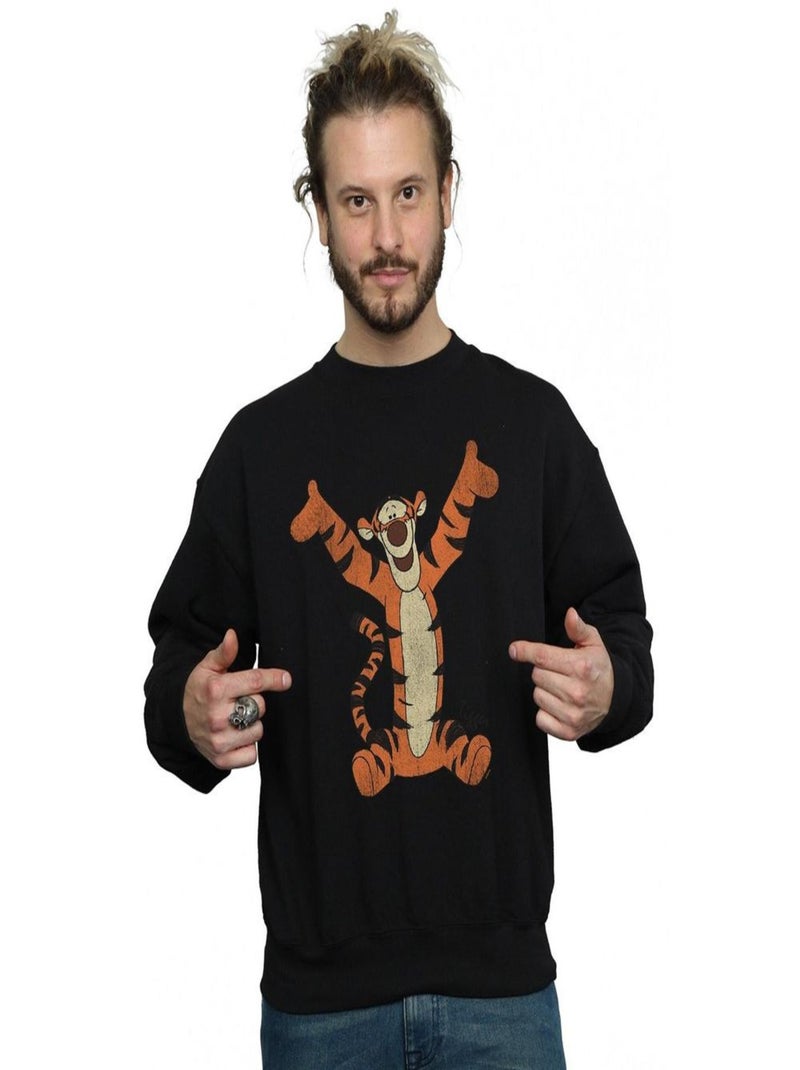 Disney - Sweat motif Winnie l'ourson et Tigrou motif/style classique Noir - Kiabi